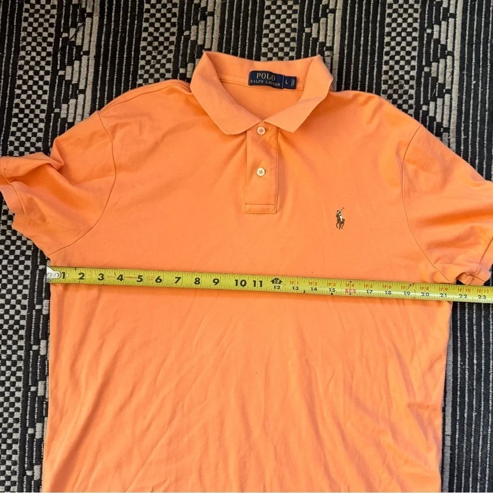 POLO RALPH LAUREN SIZE LARGE ORANGE SHORT SLEEVE POLO SHIRT